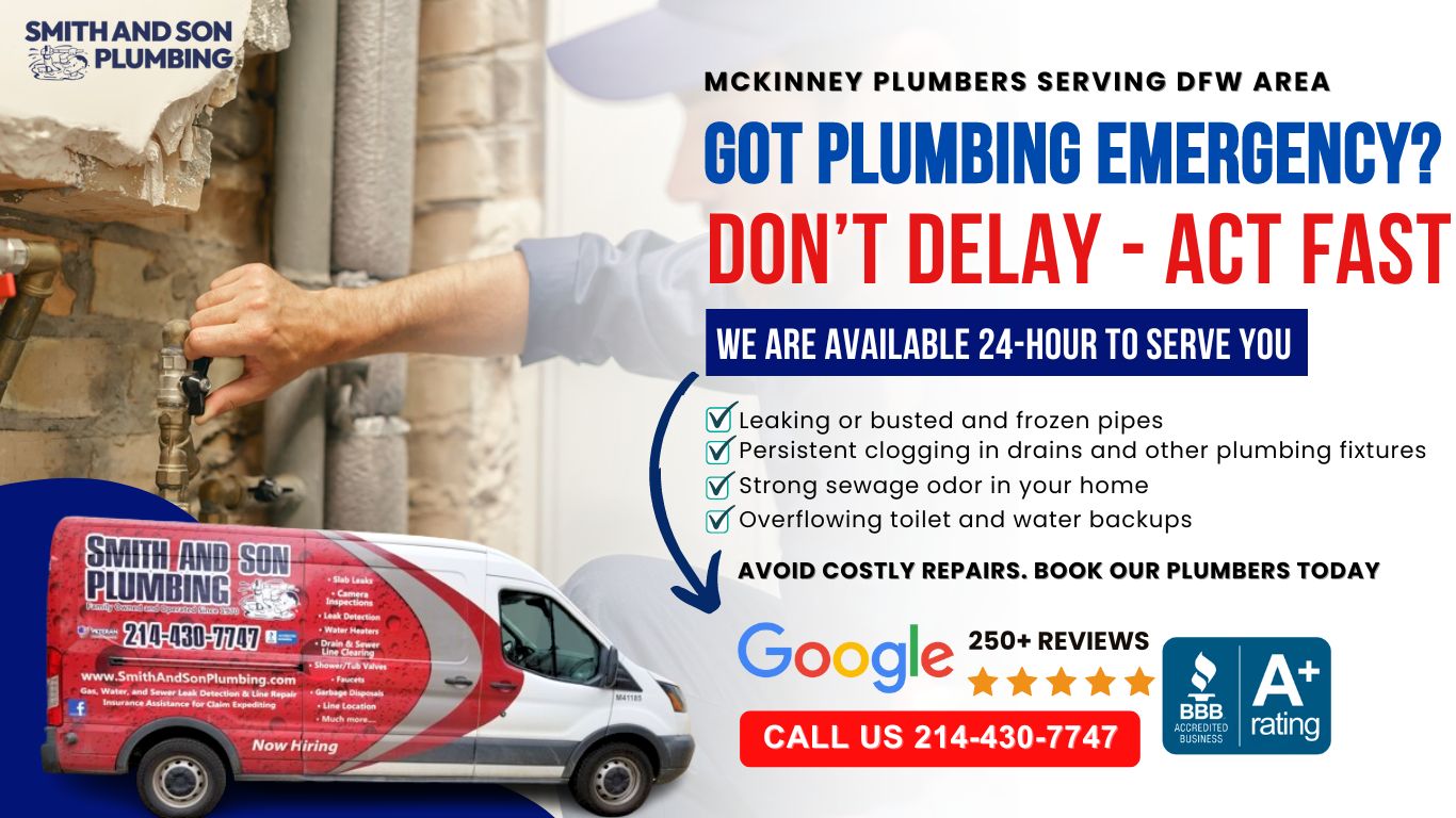 EMERGENCY PLUMBERS IN MCKINNEY AND NEARBY DALLAS FORT WORTH AREA