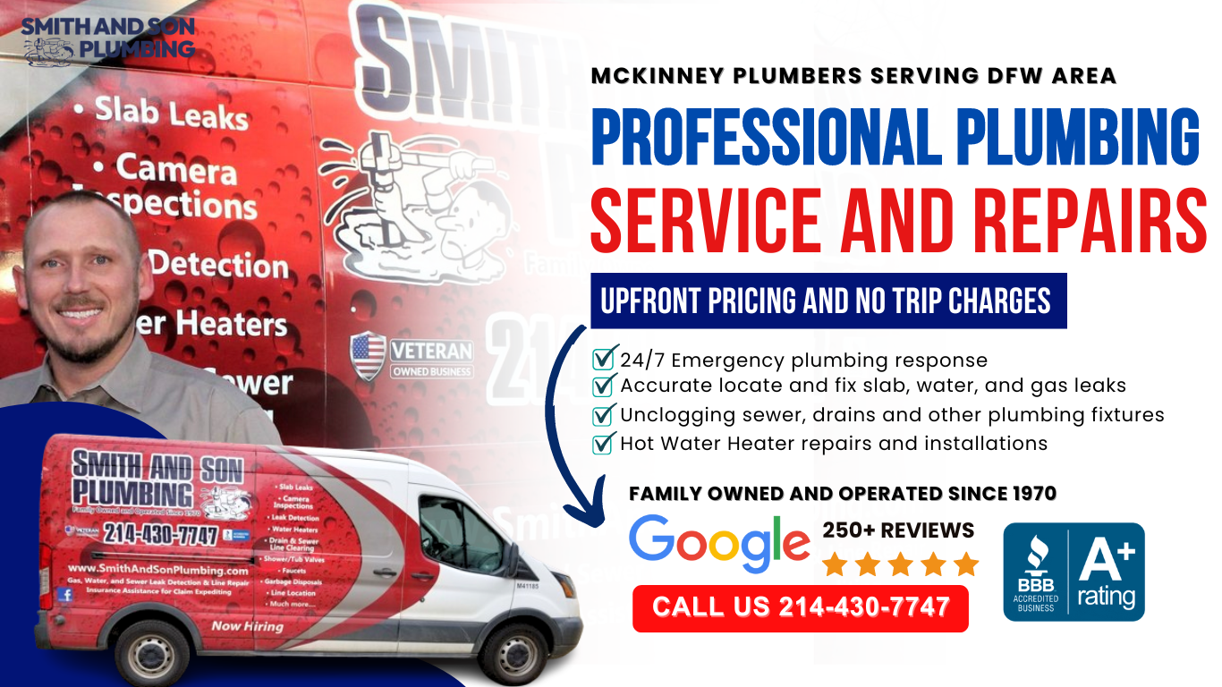 plumber mckinney for plumbing repairs and services near dallas for worth area