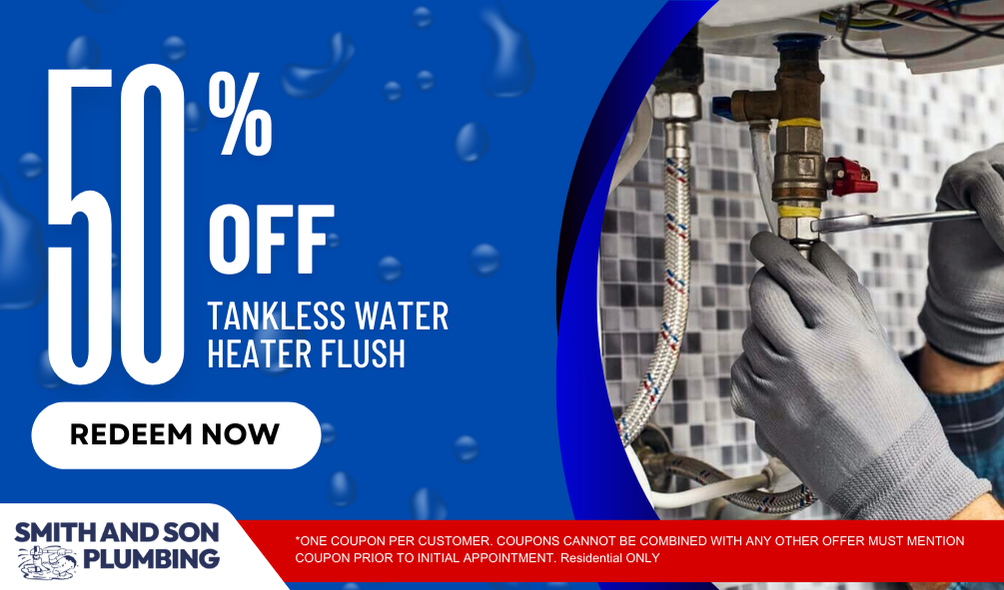 tankless water heater flush plumbing discount in mckinney and dallas fort worth area