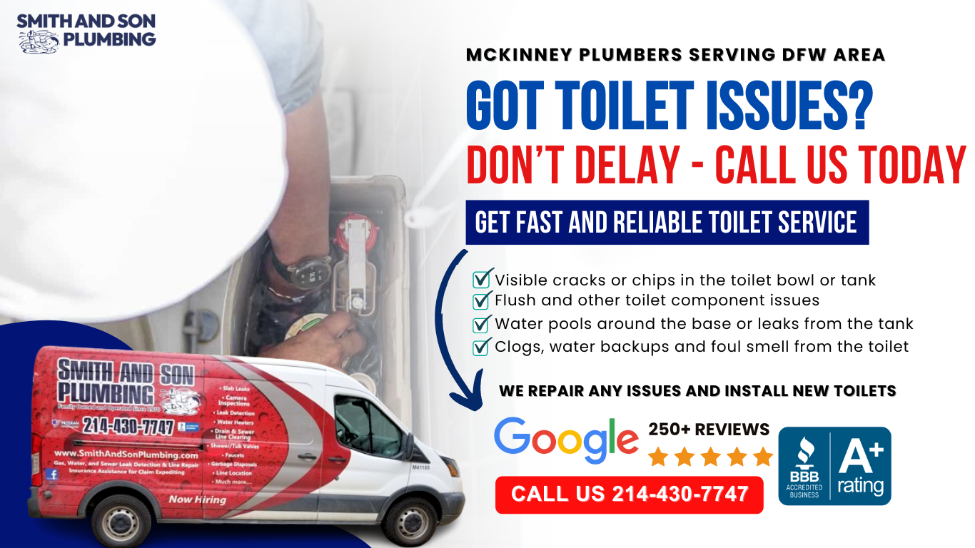 toilet repair and installation plumbers in Mckinney serving dallas fort worth areas
