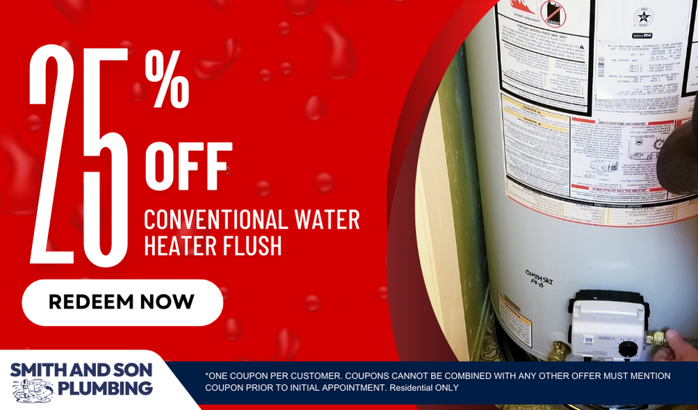 traditional water heater flush plumbing discount in mckinney and dallas fort worth area